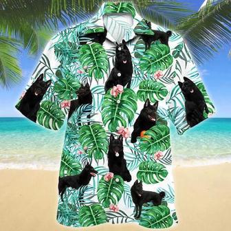 Cute Black Schipperke Dog Tropical Plant Hawaiian Shirt, Summer Aloha Hawaii Shirt For Men Women Summer Gifts | Newhawaiianshirts AU