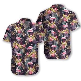 Cute Flamingo Brilliant Tropical Forest Hawaiian Shirt Summer Gifts | Newhawaiianshirts CA