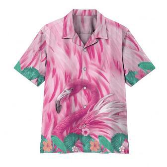 Cute Pink Flamingo Hawaiian Shirt, Flamingo Hawaiian Shirt, Aloha Shirt For Men, Funny Flamingo Beach Shirt Summer Gifts | Newhawaiianshirts UK