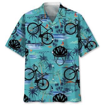 Cycling Blue Beach Hawaiian Shirt Summer Gifts | Newhawaiianshirts UK