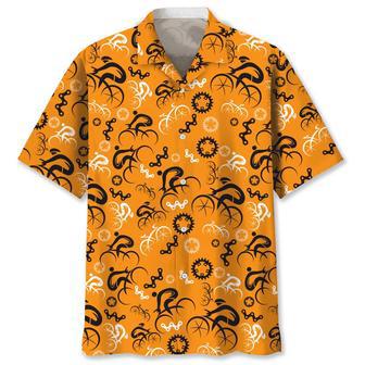 Cycling Orange Hawaiian Shirt Summer Gifts | Newhawaiianshirts UK