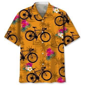 Cycling Orange Tropical Hawaiian Shirt Summer Gifts | Newhawaiianshirts UK