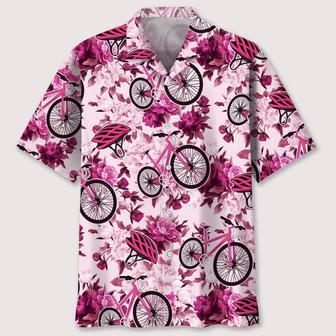 Cycling Pink Flower Hawaiian Shirt Summer Gifts | Newhawaiianshirts DE