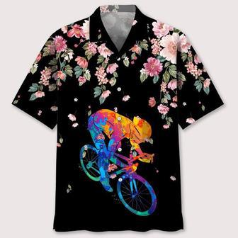 Cycling Watercolors Flower Hawaiian Shirt Summer Gifts | Newhawaiianshirts DE