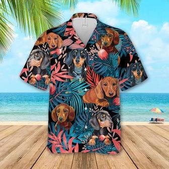 Dachshund Aloha Hawaiian Shirts, Dog Hawaiian Shirt For Men, Women Summer Gifts | Newhawaiianshirts UK