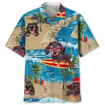 Dachshund Funny Beach Hawaiian Shirt Summer Gifts | Newhawaiianshirts UK