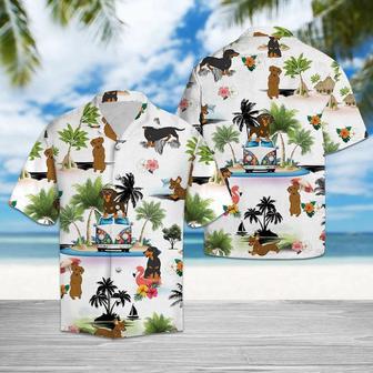 Dachshund Vacation Hawaii Shirt, Summer Gift, Hawaiian Shirts For Men, Aloha Beach Shirt Summer Gifts | Newhawaiianshirts CA