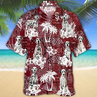 Dalmatian Red Hawaiian Shirt, Gift For Dog Lover Shirts, Animal Summer Shirts, Hawaiian Shirt Men Summer Gifts | Newhawaiianshirts UK