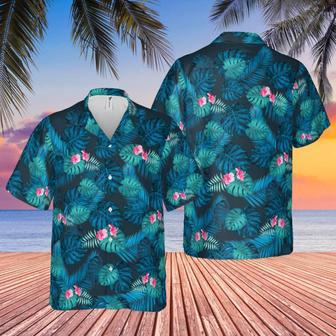 Dark Blue Hawaiian Shirt, Vintage Beach Shirt Summer Gifts | Newhawaiianshirts UK