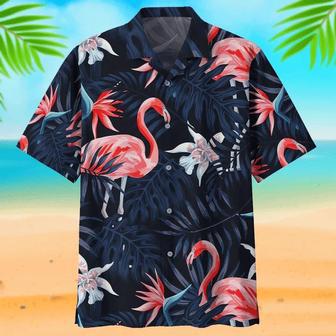 Dark Flamingo Ornamental Design Hawaiian Shirt Summer Gifts | Newhawaiianshirts