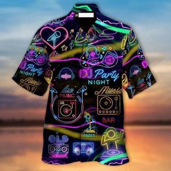 Dj Music Party Night Neon Pattern Hawaiian Shirt Summer Gifts | Newhawaiianshirts