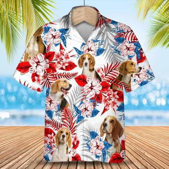 Dog Beagle Flower Hawaiian Shirt, Summer Aloha Shirt, Men Hawaiian Shirt, Women Hawaiian Shirt Summer Gifts | Newhawaiianshirts CA