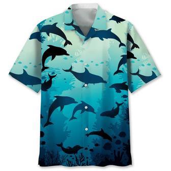 Dolphin Beach Hawaiian Shirt Summer Gifts | Newhawaiianshirts DE