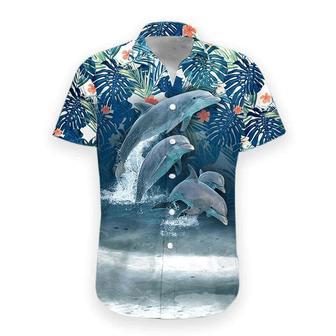 Dolphin Hawaii Shirt, Hawaiian Shirt For Men, Women Summer Gifts | Newhawaiianshirts UK