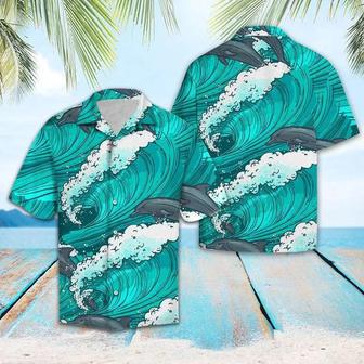 Dolphin The Power Of Waves Design Hawaiian Shirt Summer Gifts | Newhawaiianshirts AU