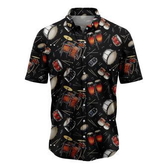 Drum Retro Hawaiian Shirt, Summer Gift, Hawaiian Shirts For Men, Aloha Beach Shirt Summer Gifts | Newhawaiianshirts CA