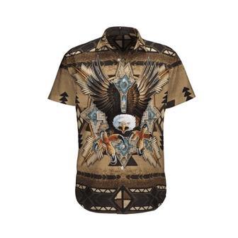 Eagle And Native America Watercolor Design Hawaiian Shirt Summer Gifts | Newhawaiianshirts AU