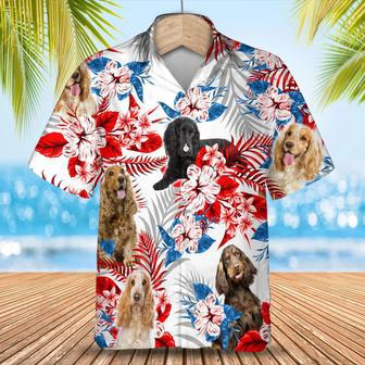 English Cocker Spaniel Hawaiian Shirt, Summer Aloha Shirt, Men Hawaiian Shirt, Gift For Summer Summer Gifts | Newhawaiianshirts UK