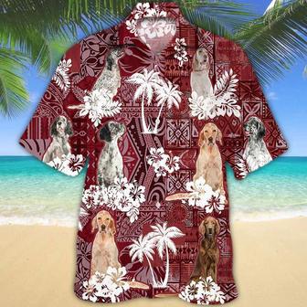 English Setter Red Hawaiian Shirt, Gift For Dog Lover Shirts, Animal Summer Shirts Summer Gifts | Newhawaiianshirts