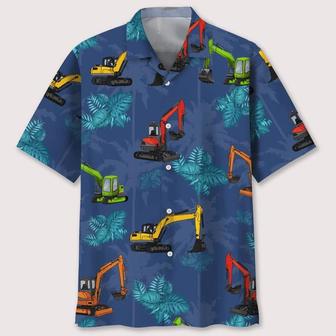 Excavator Tropical Coconut Hawaiian Shirt Summer Gifts | Newhawaiianshirts AU