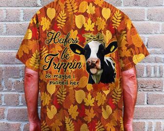 Farmer Heifers Be Trippin Hawaiian Shirt, Beach Party Matching Shirt For Men/Women, Hawaiian Set Gift, Gifts For Bachelor Party. Summer Gifts | Newhawaiianshirts UK