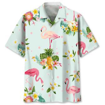 Flamingo Flowers Hawaiian Shirt Summer Gifts | Newhawaiianshirts AU