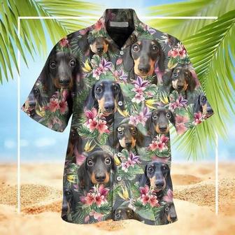 Funny Moment Of Dachshund In Tropical Jungle Hawaiian Shirt Summer Gifts | Newhawaiianshirts