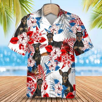 German Pinscher American Flag Hawaiian Shirt, Summer Aloha Shirt, Men Hawaiian Shirt, Gift For Summer Summer Gifts | Newhawaiianshirts UK