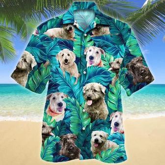 Glen Of Imaal Terrier Dog Lovers Blue And Green Leave Hawaiian Shirt Summer Gifts | Newhawaiianshirts UK