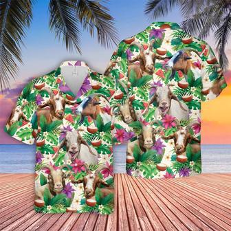 Goat Summer Floral Hawaiian Shirt Summer Gifts | Newhawaiianshirts UK