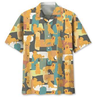 Golden Retriever Funny Color Hawaiian Shirt Summer Gifts | Newhawaiianshirts UK