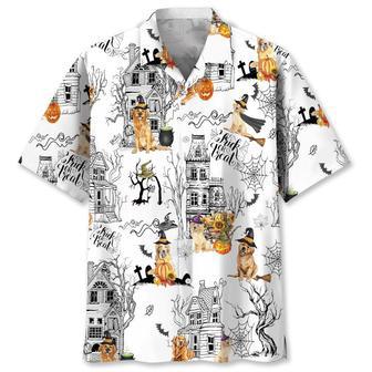 Golden Retriever Halloween Hawaiian Shirt Summer Gifts | Newhawaiianshirts