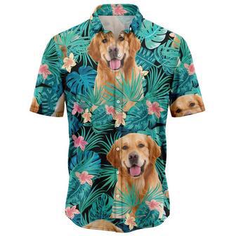 Golden Retriever Tropical Hawaiian Shirt, Summer Hawaiian Shirts For Men, Aloha Beach Shirt Summer Gifts | Newhawaiianshirts