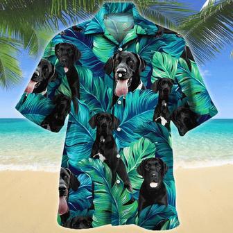 Great Dane Hawaiian Shirt, Dog Lover Hawaiian Shirts For Men - Summer Button Down Mens Hawaiian Shirts Short Sleeve Summer Gifts | Newhawaiianshirts CA