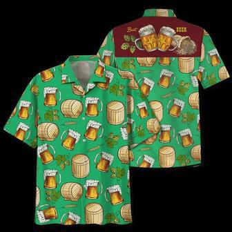 Green Theme Beer Wooden Barrel Hawaiian Shirt, Summer Aloha Hawaii Shirt For Men Women Summer Gifts | Newhawaiianshirts AU