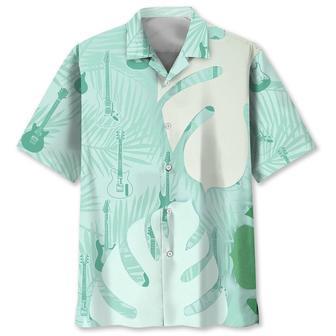 Guitar Green Tropical Hawaiian Shirt Summer Gifts | Newhawaiianshirts UK