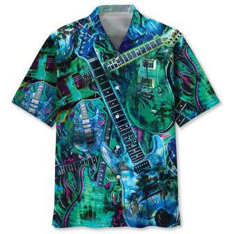 Guitar Tropical Hawaiian Shirt Summer Gifts | Newhawaiianshirts UK