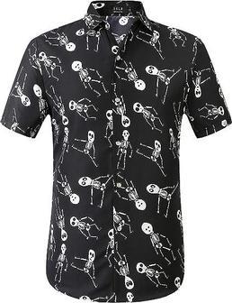 Halloween Shirts For Men, Skeleton Shirt Pumpkins Halloween Hawaiian Shirt Summer Gifts | Newhawaiianshirts AU