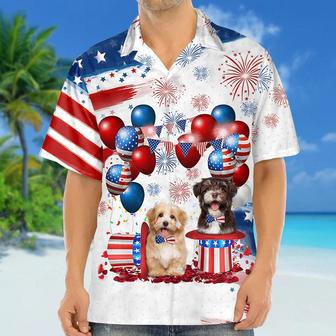 Havanese Independence Day Hawaiian Shirt, Dog Hawaii Beach Shirt Short Sleeve For Of July Summer Gifts | Newhawaiianshirts AU