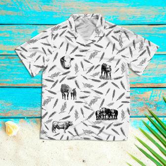 Hereford Cattle Pattern Hawaiian Shirt, Summer Hawaiian Shirts For Men And Women Aloha Beach Shirt Summer Gifts | Newhawaiianshirts UK