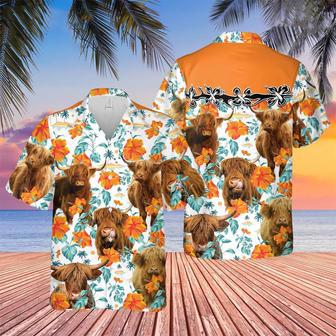 Highland Hibiscus Floral Hawaiian Shirt Summer Gifts | Newhawaiianshirts UK