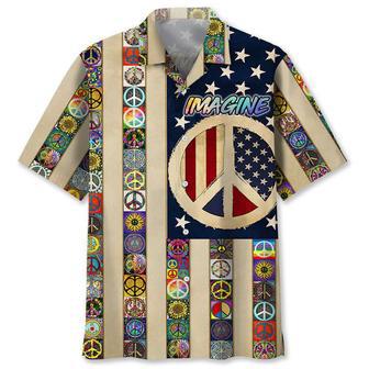 Hippie Imagine Hawaiian Shirt Summer Gifts | Newhawaiianshirts UK