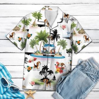 Hippie Van Beagle Summer Vacation On Island Hawaiian Shirt Summer Gifts | Newhawaiianshirts UK