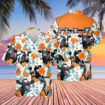 Holstein Hibiscus Floral Hawaiian Shirt Summer Gifts | Newhawaiianshirts UK