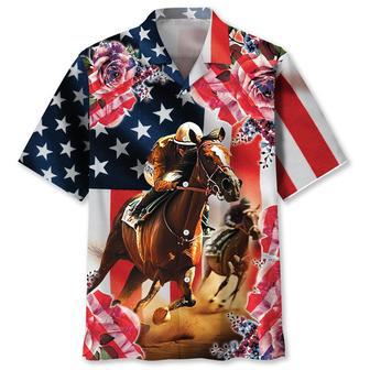 Horse Racing Rose Hawaiian Shirt Summer Gifts | Newhawaiianshirts UK