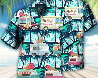 Ice Cream Truck Hot Summer - Hawaiian Shirt, Short Sleeve Hawaiian Aloha Shirt, Hawaii Style, Hawaii Honeymoon Shirt, Summer Party. Summer Gifts | Newhawaiianshirts AU