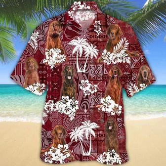 Irish Setter Red Hawaiian Shirt, Gift For Dog Lover Shirts, Men's Hawaiian Shirt, Summer Hawaiian Aloha Shirt Summer Gifts | Newhawaiianshirts UK