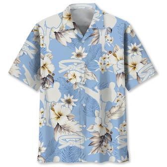 Karate White Flower Hawaiian Shirt Summer Gifts | Newhawaiianshirts AU