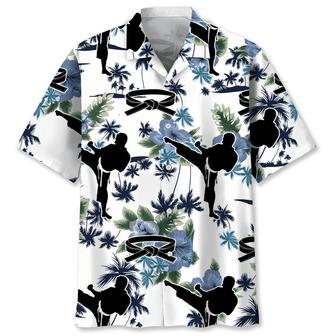 Karate White Nature Hawaiian Shirt Summer Gifts | Newhawaiianshirts