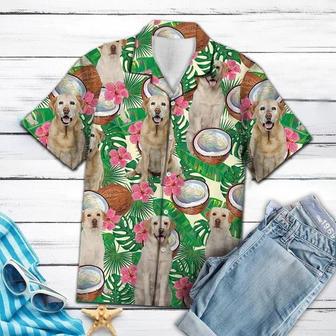 Labrador Retriever With Tropical Coconut Hawaiian Shirt Summer Gifts | Newhawaiianshirts AU